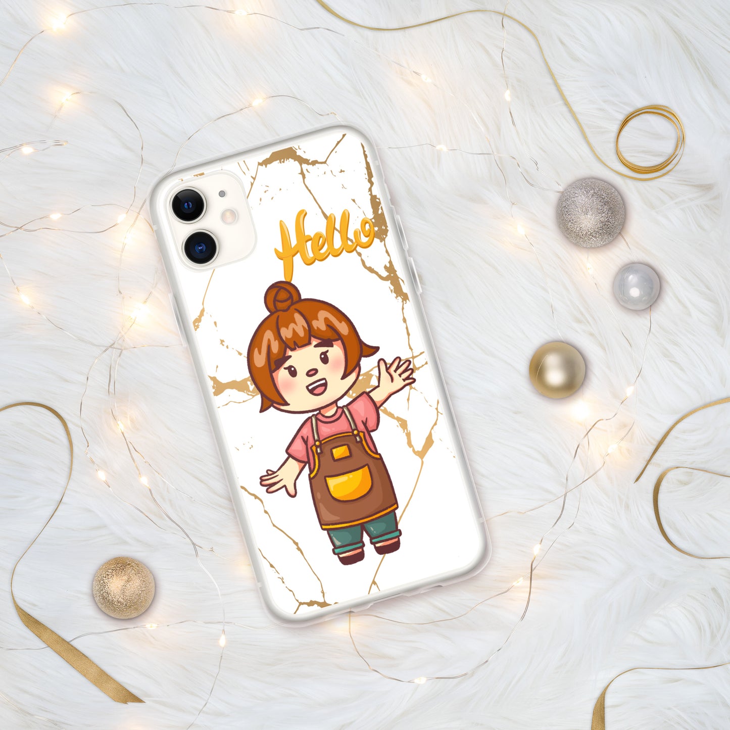 Designed Clear Phone case Compatible with iPhone , Cute and Flexible with Raised Bezel Easy to take on