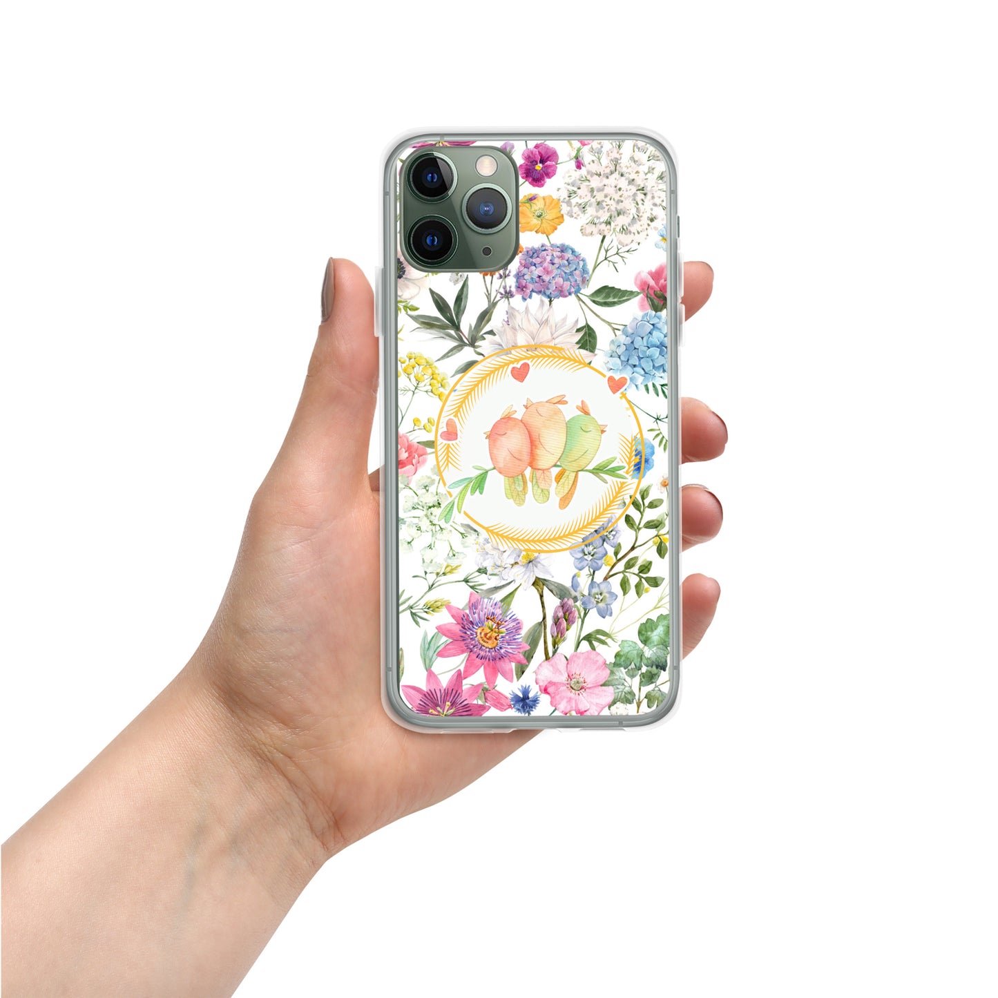 Clear Phone case Compatible with iPhone 15 pro max case Spring, Cute and Flexible with Raised Bezel Easy to take on and Off and Wireless Charging Compatible