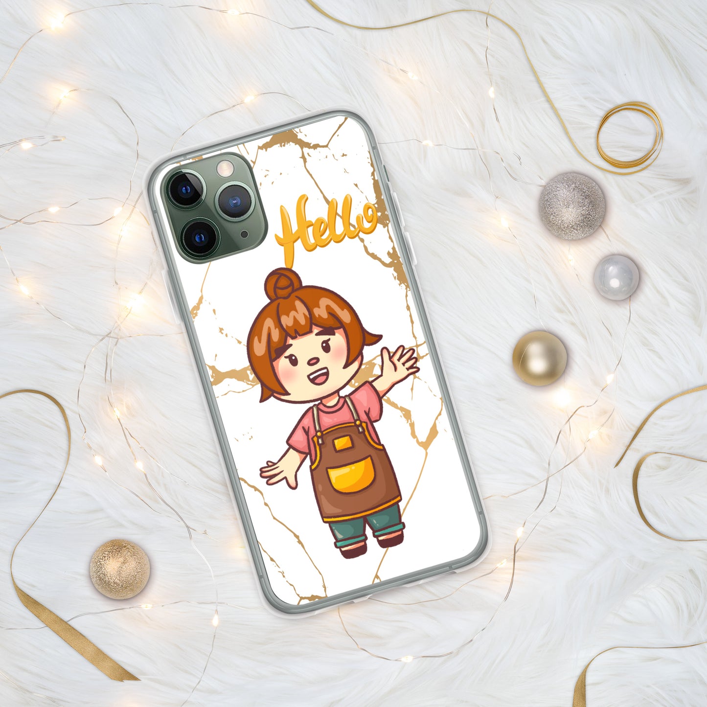 Designed Clear Phone case Compatible with iPhone , Cute and Flexible with Raised Bezel Easy to take on