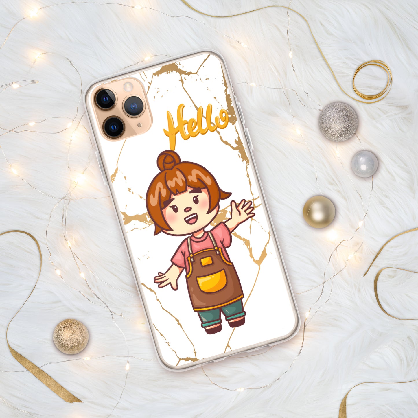 Designed Clear Phone case Compatible with iPhone , Cute and Flexible with Raised Bezel Easy to take on