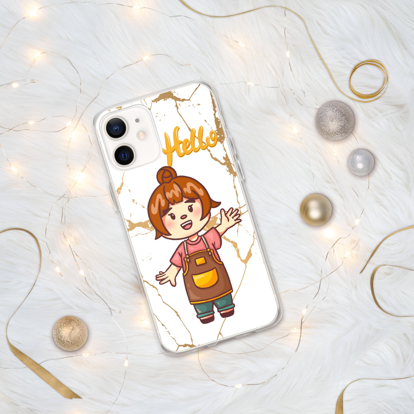 Designed Clear Phone case Compatible with iPhone , Cute and Flexible with Raised Bezel Easy to take on