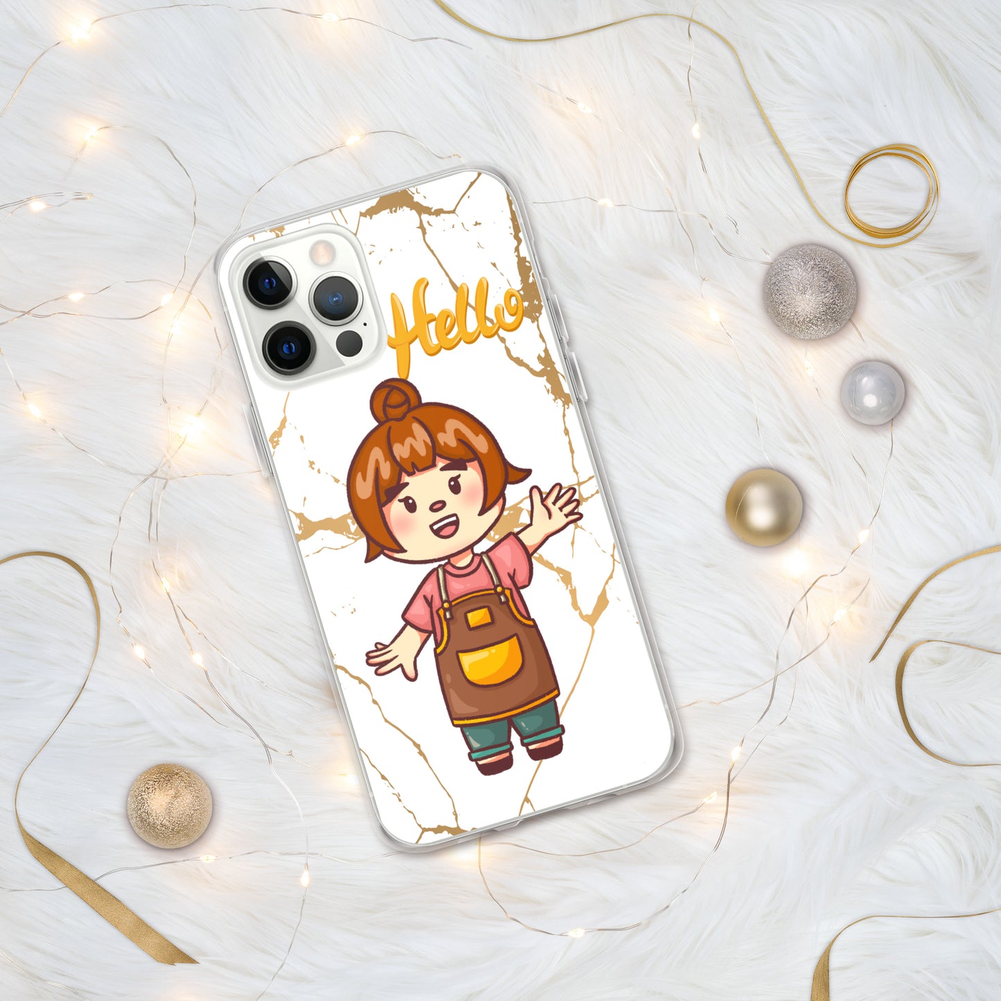 Designed Clear Phone case Compatible with iPhone , Cute and Flexible with Raised Bezel Easy to take on