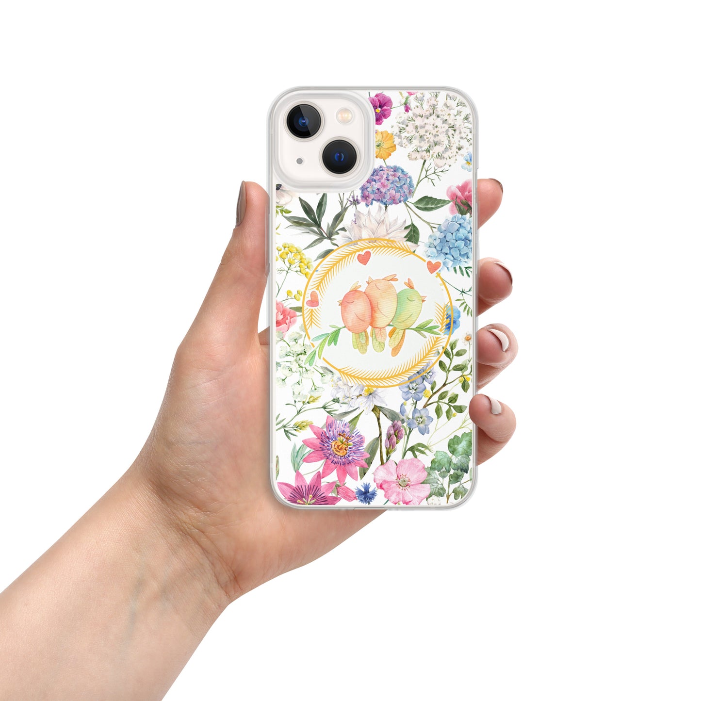 Clear Phone case Compatible with iPhone 15 pro max case Spring, Cute and Flexible with Raised Bezel Easy to take on and Off and Wireless Charging Compatible