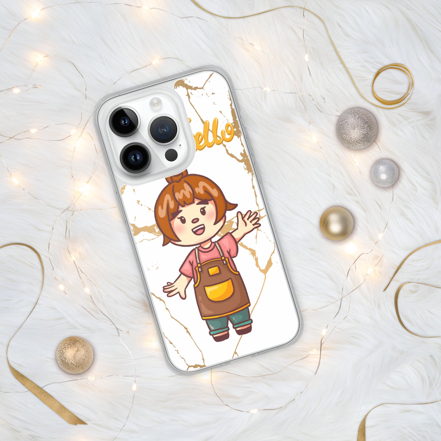 Designed Clear Phone case Compatible with iPhone , Cute and Flexible with Raised Bezel Easy to take on