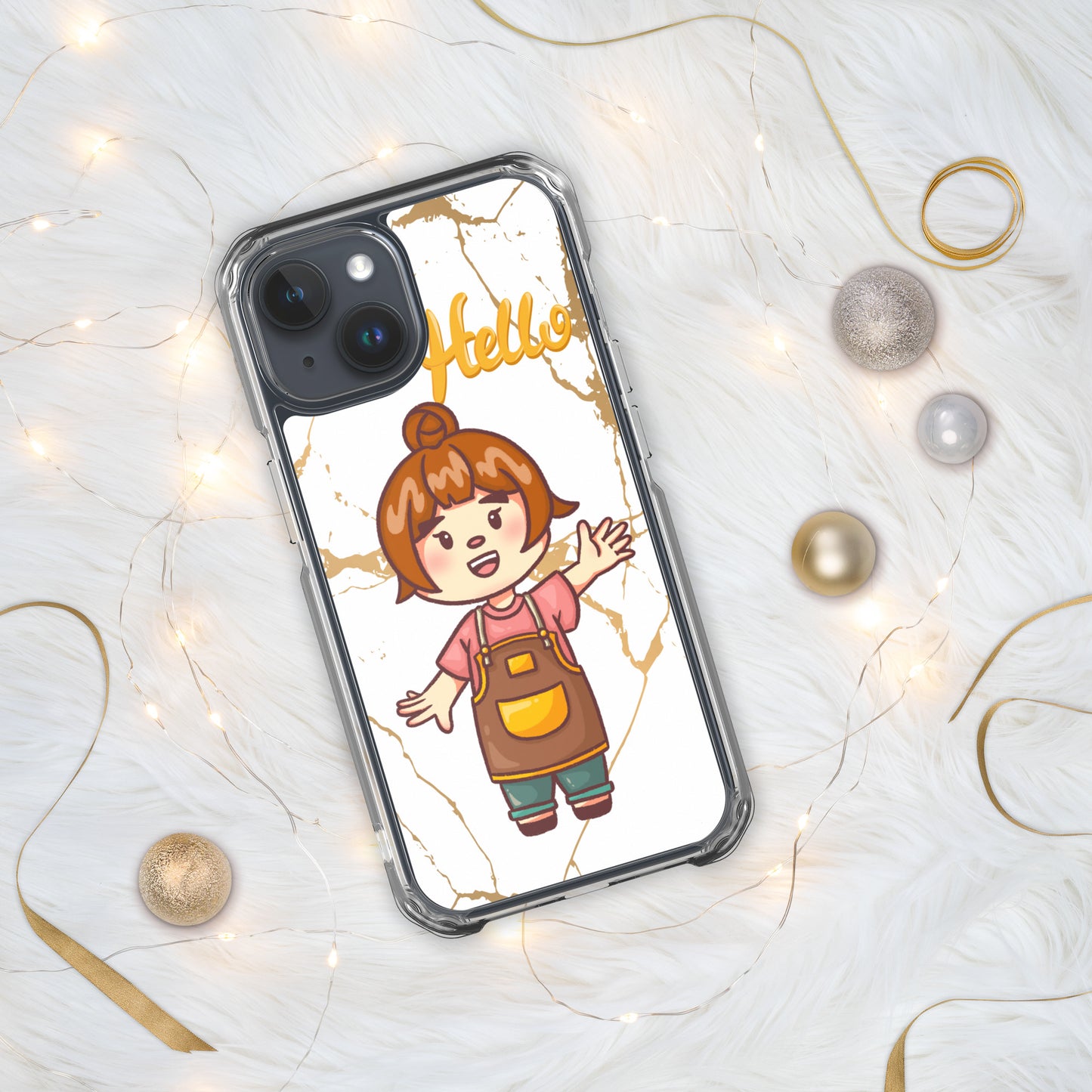 Designed Clear Phone case Compatible with iPhone , Cute and Flexible with Raised Bezel Easy to take on