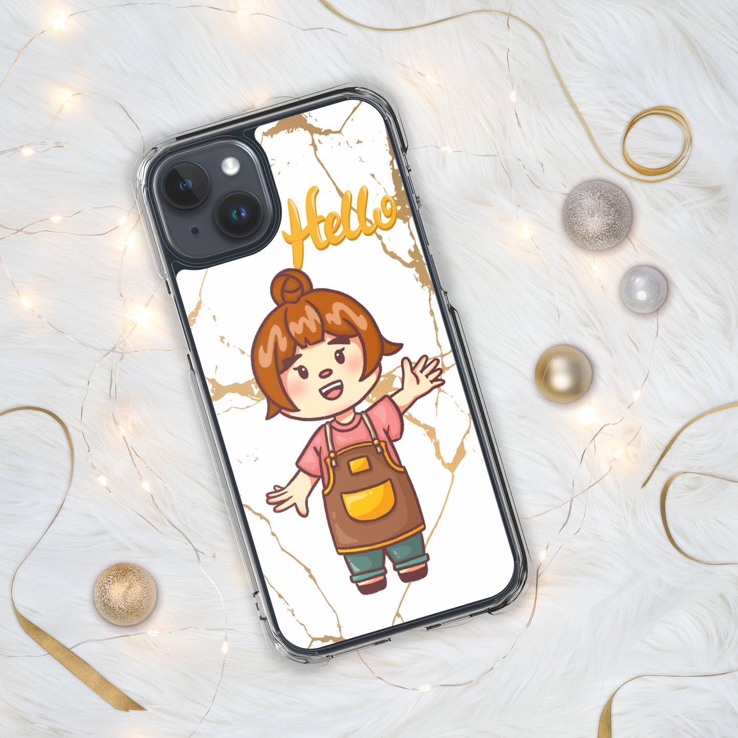 Designed Clear Phone case Compatible with iPhone , Cute and Flexible with Raised Bezel Easy to take on