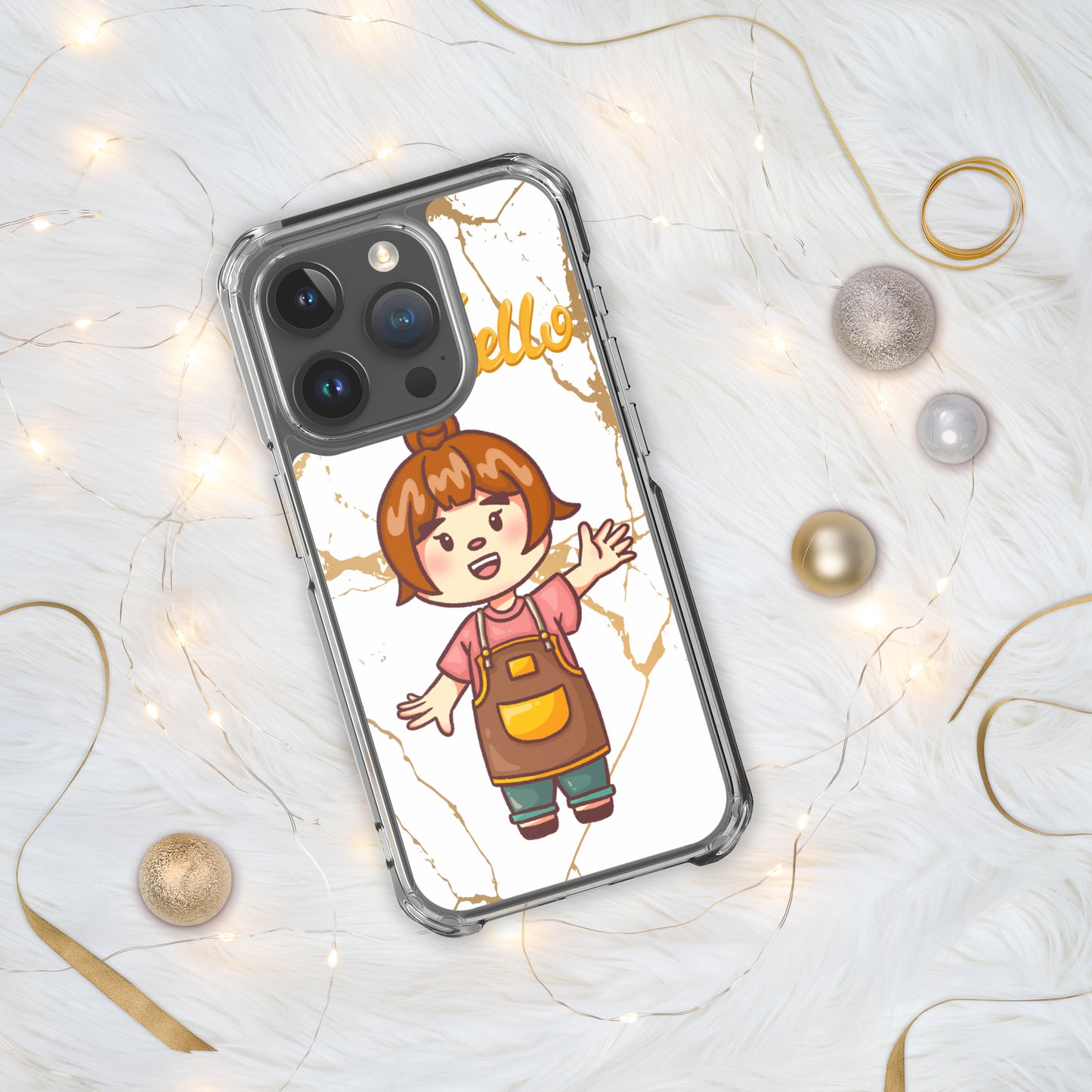 Designed Clear Phone case Compatible with iPhone , Cute and Flexible with Raised Bezel Easy to take on