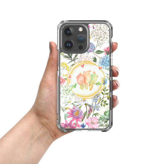 Clear Phone case Compatible with iPhone 15 pro max case Spring, Cute and Flexible with Raised Bezel Easy to take on and Off and Wireless Charging Compatible