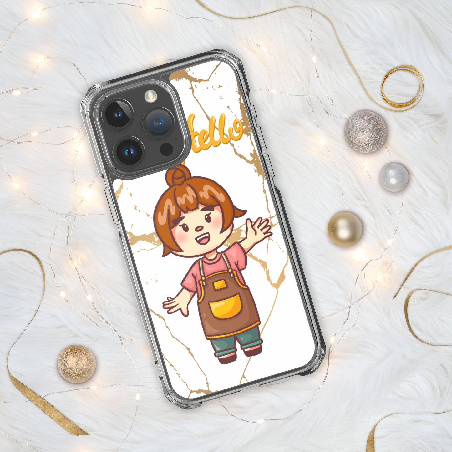 Designed Clear Phone case Compatible with iPhone , Cute and Flexible with Raised Bezel Easy to take on