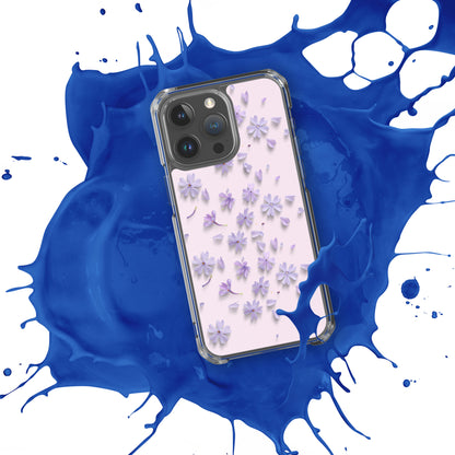 Designed by AmritInspires a Clear Phone case Compatible with iPhone 15 pro max case Spring, Cute and Flexible with Raised Bezel Easy to take on and Off and Wireless Charging Compatible