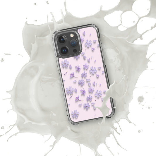 Designed by AmritInspires a Clear Phone case Compatible with iPhone 15 pro max case Spring, Cute and Flexible with Raised Bezel Easy to take on and Off and Wireless Charging Compatible