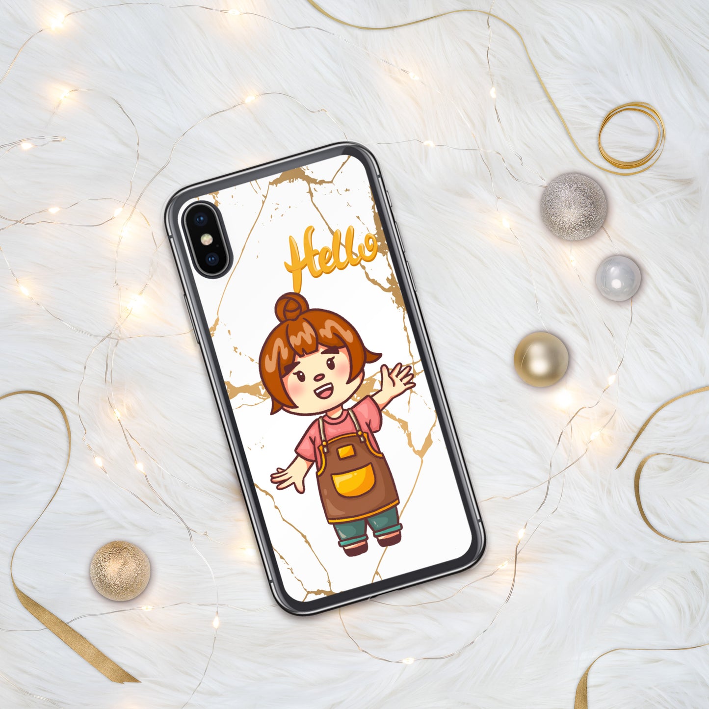 Designed Clear Phone case Compatible with iPhone , Cute and Flexible with Raised Bezel Easy to take on