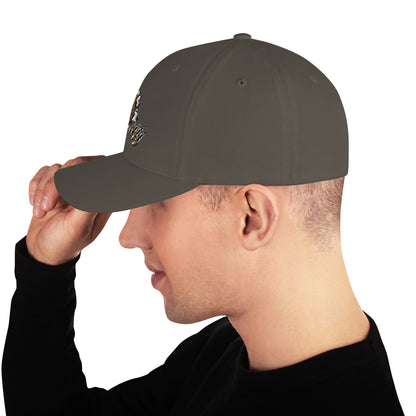 Lion Embroidered Structured Twill Cap