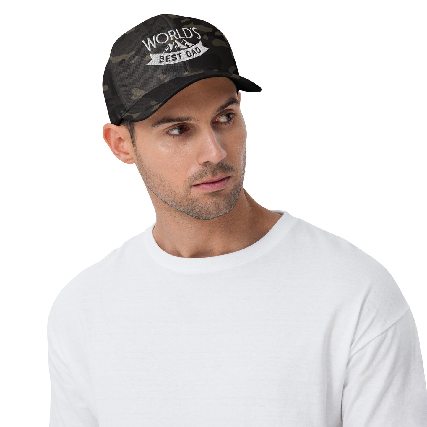 Best Dad Ever Embroidered Cap Closed Back