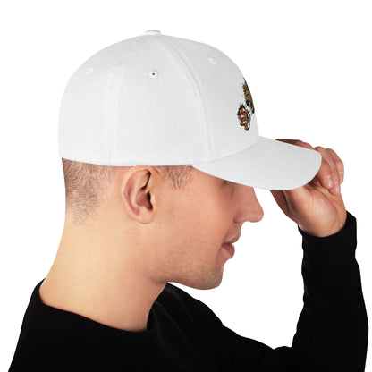 Lion Embroidered Structured Twill Cap