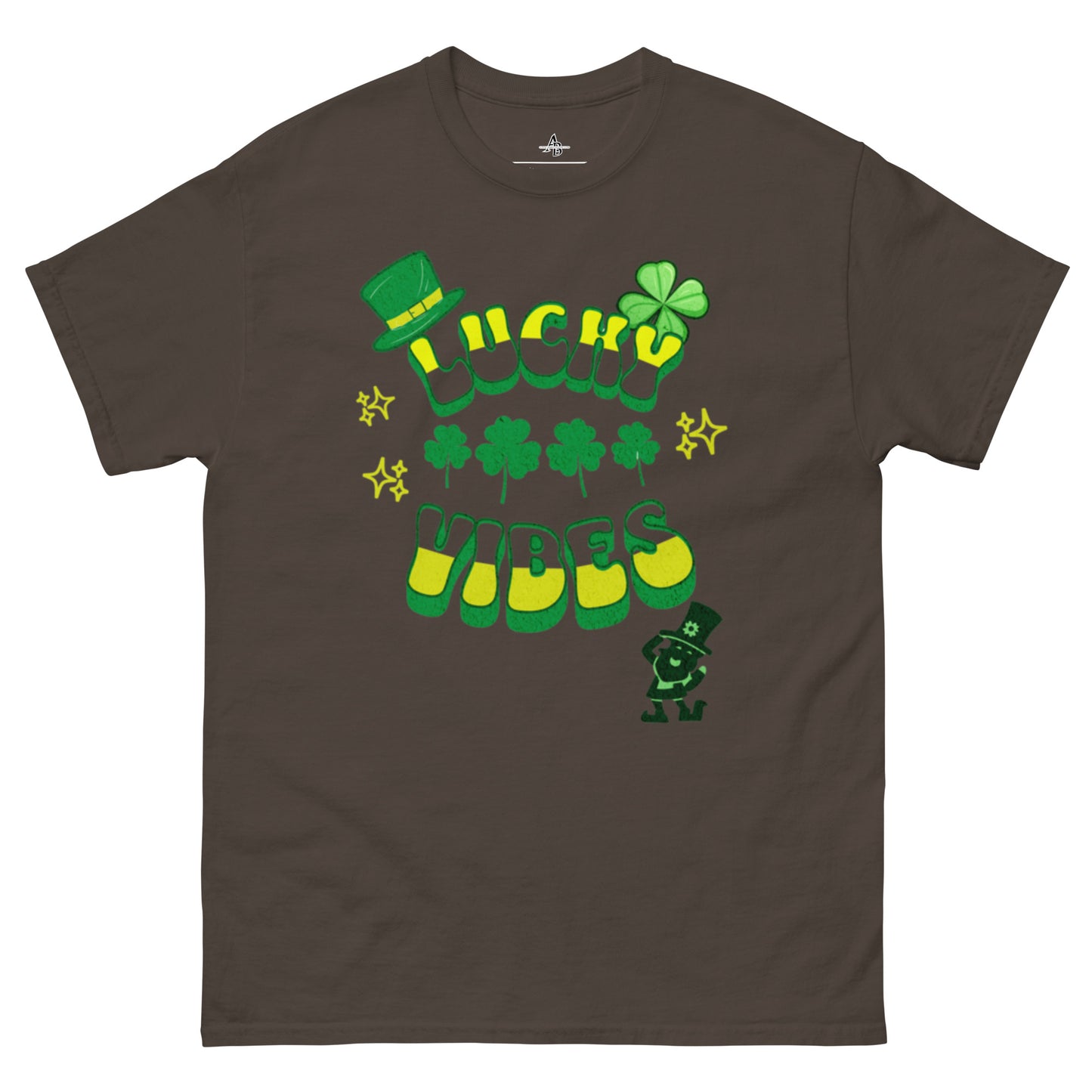 Men's classic tee| Perfect for St. Patrick day themed| Graphic Design|Lucky Clovers