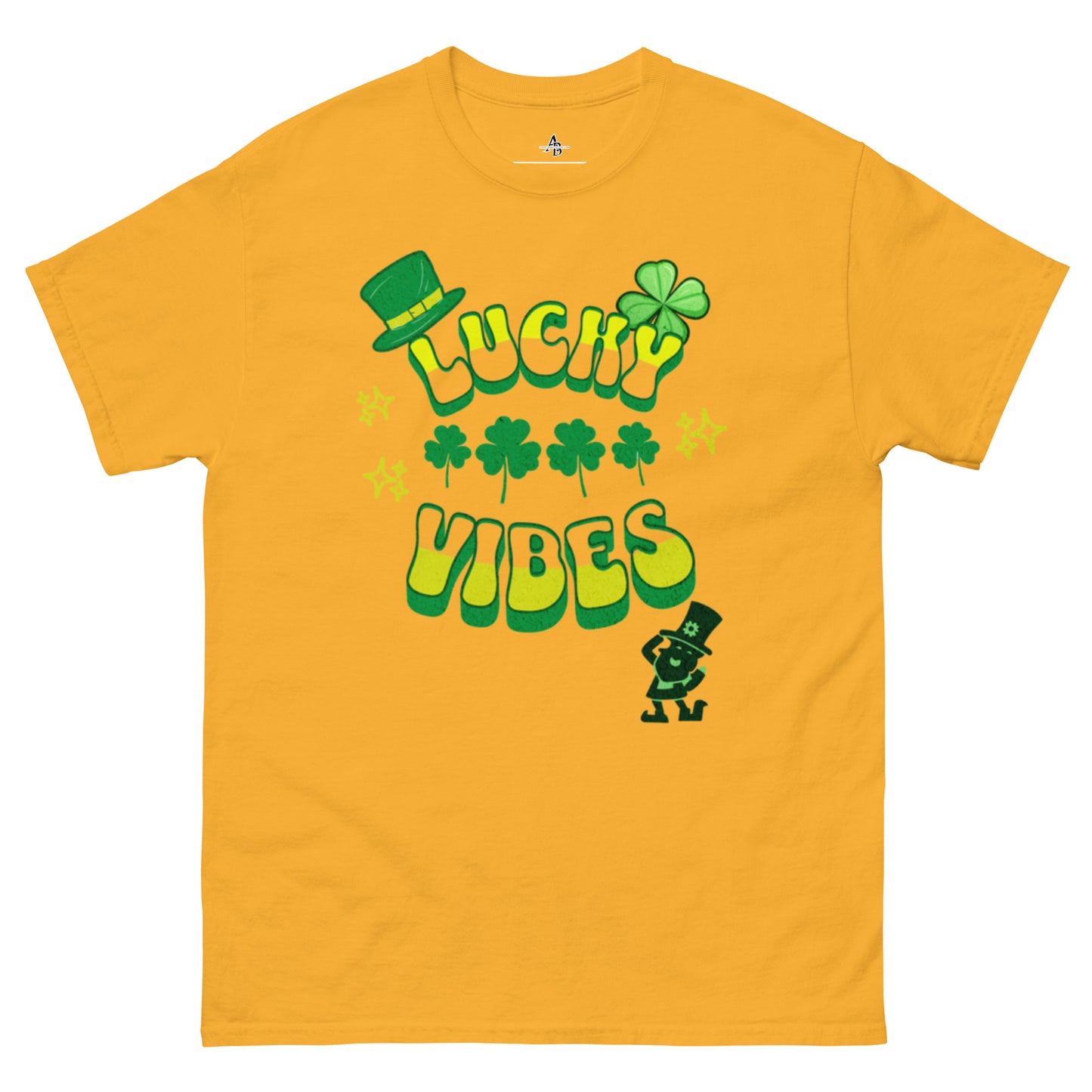 Men's classic tee| Perfect for St. Patrick day themed| Graphic Design|Lucky Clovers