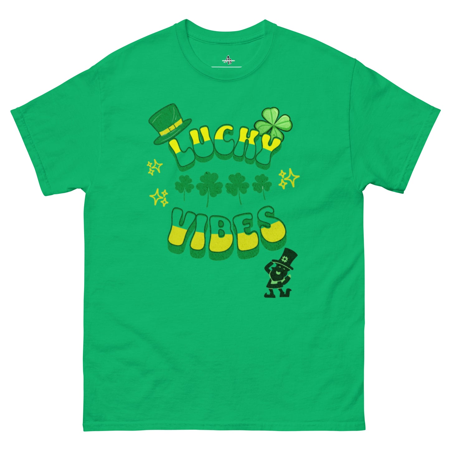 Men's classic tee| Perfect for St. Patrick day themed| Graphic Design|Lucky Clovers