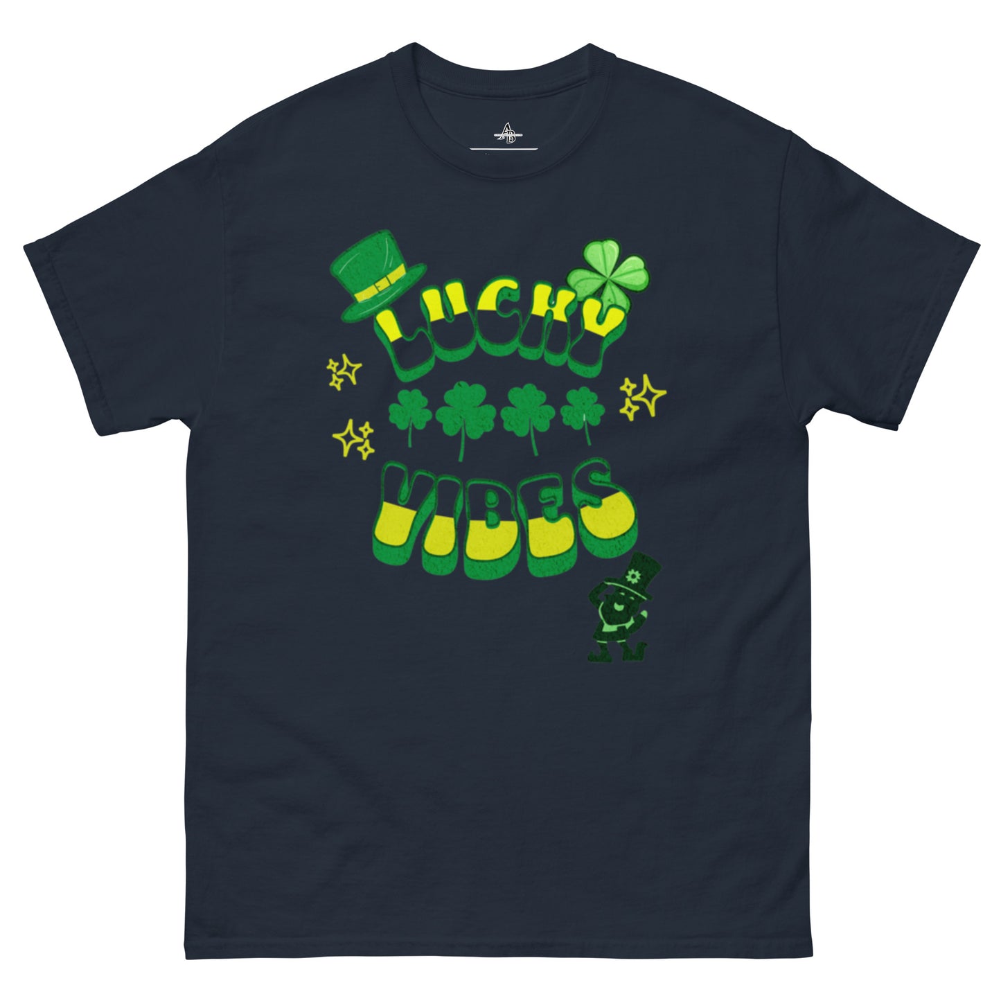 Men's classic tee| Perfect for St. Patrick day themed| Graphic Design|Lucky Clovers