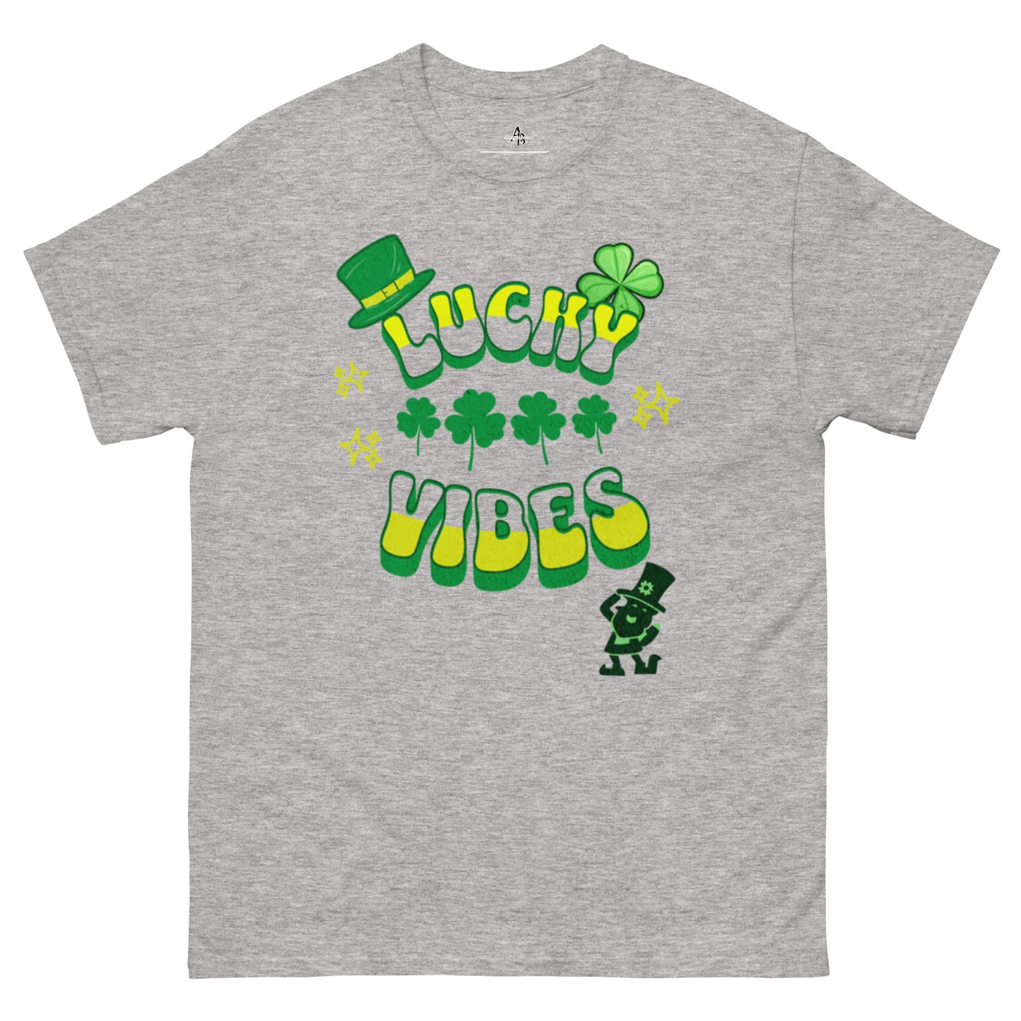 Men's classic tee| Perfect for St. Patrick day themed| Graphic Design|Lucky Clovers