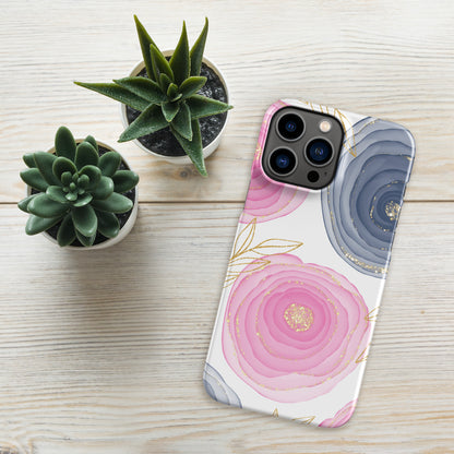 AbstractElegance Phone case Compatible and fits on iPhone 13 Pro Max (White and Pink)