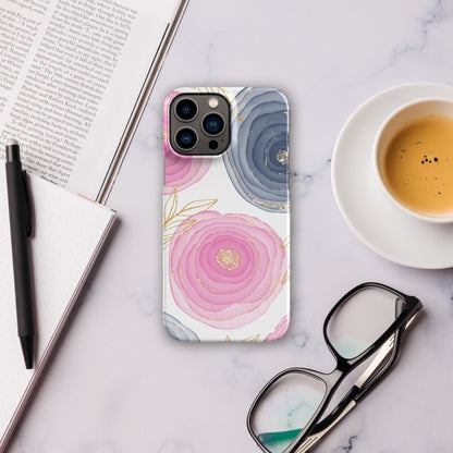 AbstractElegance Phone case Compatible and fits on iPhone 13 Pro Max (White and Pink)