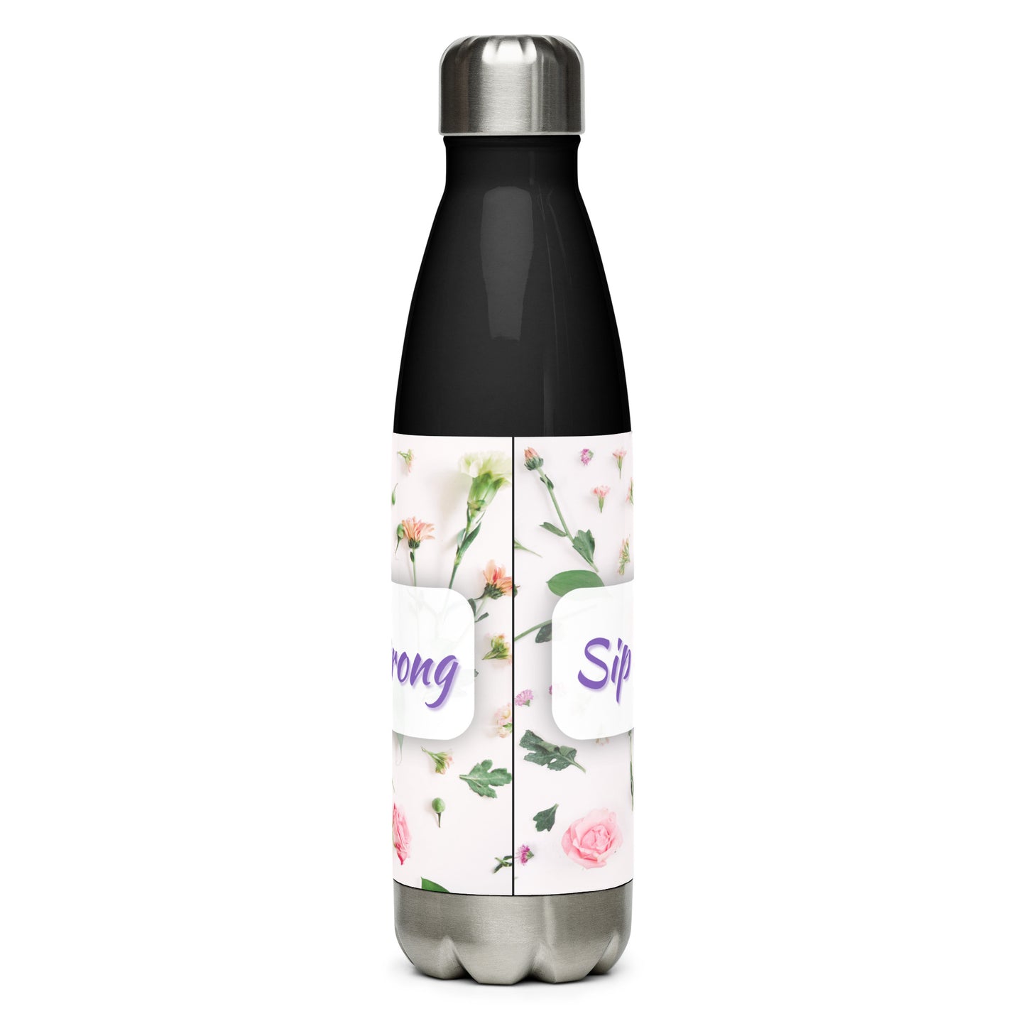 Stainless Steel Water Bottle with Floral Inspiration