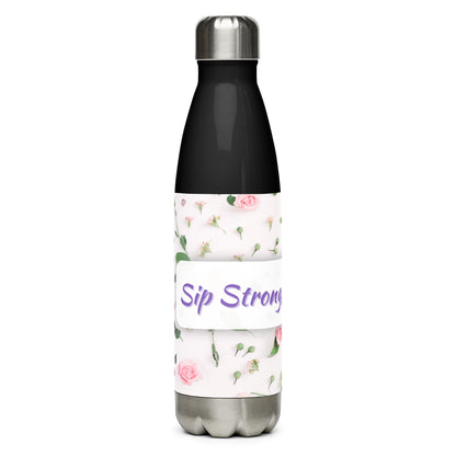 Stainless Steel Water Bottle with Floral Inspiration