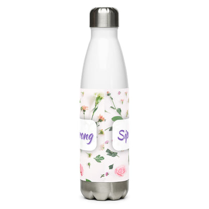 Stainless Steel Water Bottle with Floral Inspiration