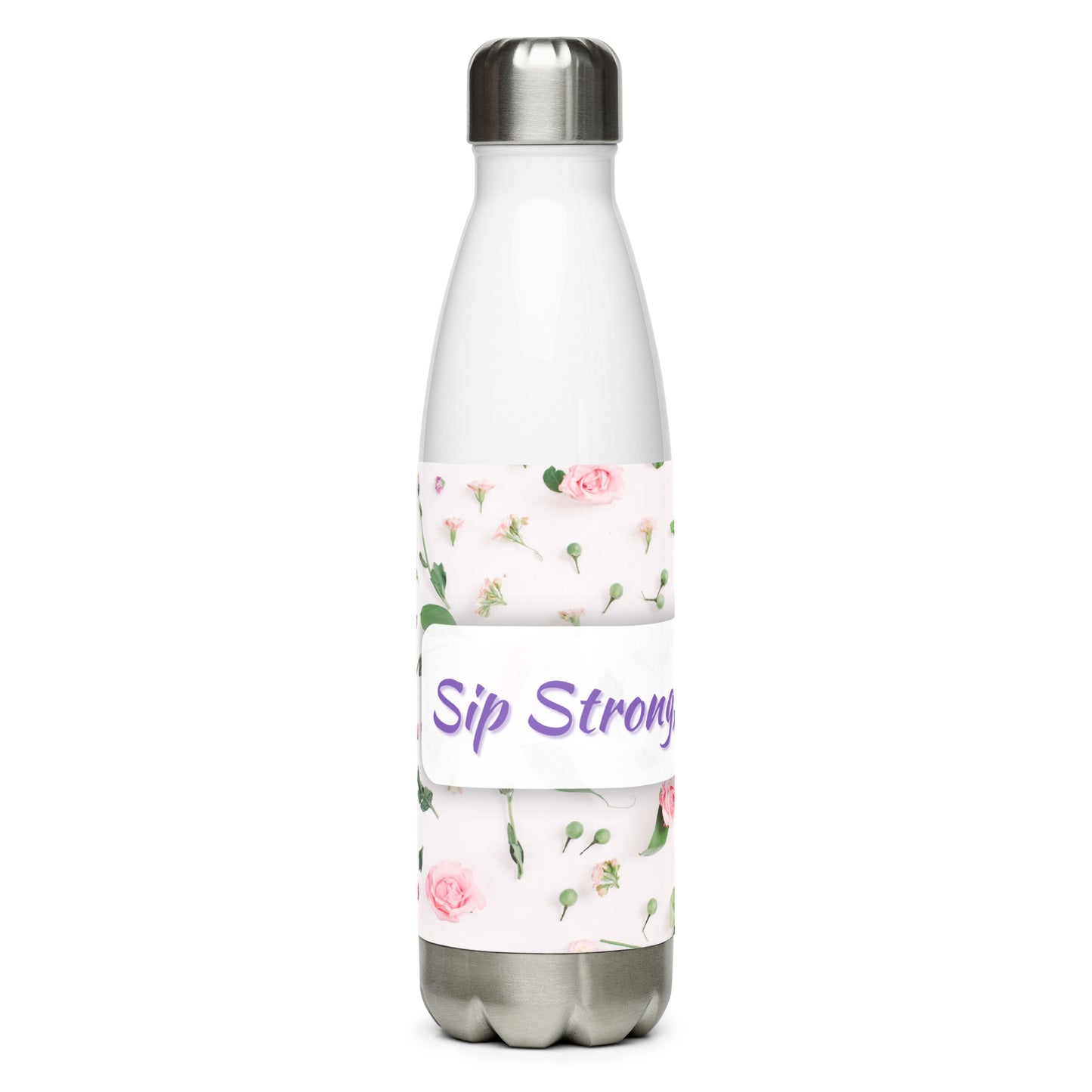 Stainless Steel Water Bottle with Floral Inspiration