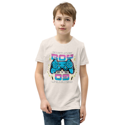 Level 9 Unlocked Video Game 9th Birthday Gamer Graphic Boys T-Shirt