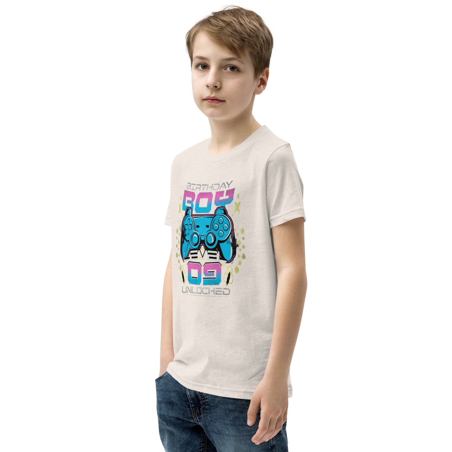 Level 9 Unlocked Video Game 9th Birthday Gamer Graphic Boys T-Shirt